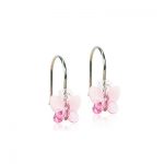 orecchini con farfalle pendenti rosa della collezione Callisto di Blomdahl
