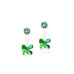 orecchini a forma di farfalla pendente verde della collezione Diadema di Blomdahl